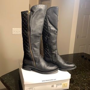 Brand new Steve Madden tall leather boots size 7